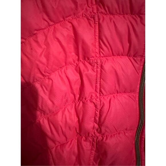 Athleta DOWNTIME VEST CORALADE Barbie Pink Size XL Puffer goose down - Picture 5 of 6